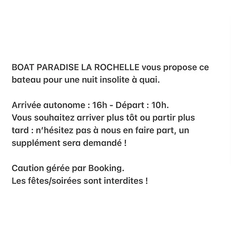 Πλωτό κατάλυμα Nuit Sur Un Magnifique Bateau Linge Et Menage Inclus - Boat Paradise La Rochelle Λα Ροσέλ