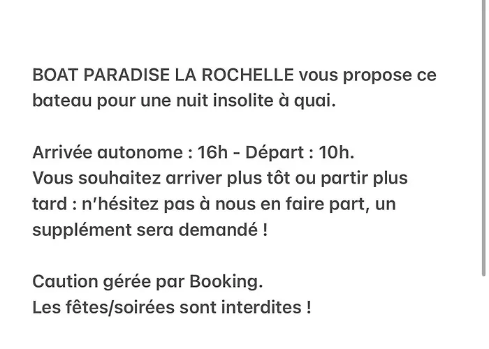 Πλωτό κατάλυμα Nuit Sur Un Magnifique Bateau Linge Et Menage Inclus - Boat Paradise La Rochelle Λα Ροσέλ